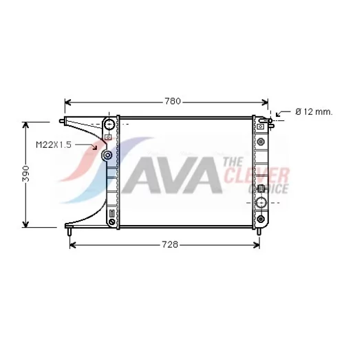 Chladič motora AVA QUALITY COOLING OLA2201