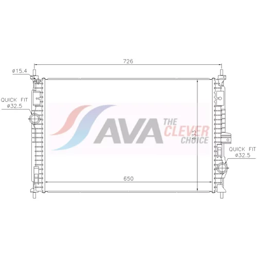 Chladič motora AVA QUALITY COOLING PE2438