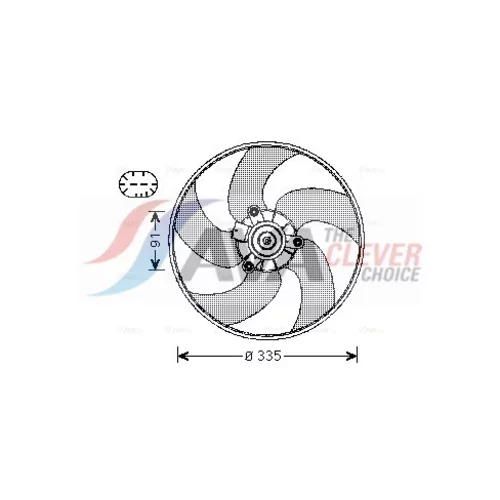 Ventilátor chladenia motora AVA QUALITY COOLING PE7553