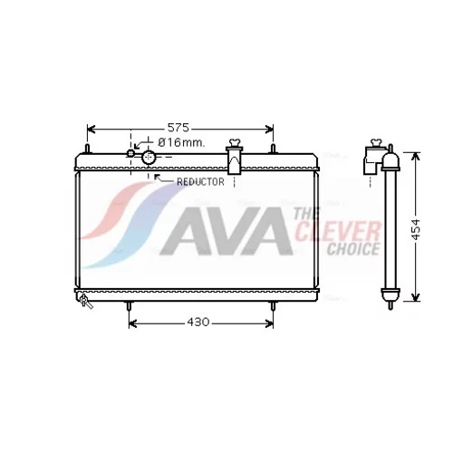 Chladič motora AVA QUALITY COOLING PEA2256