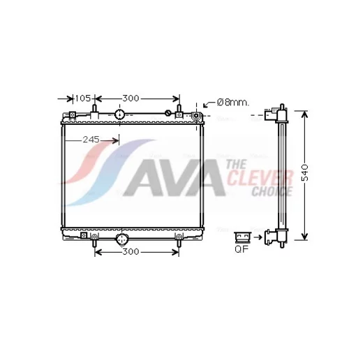 Chladič motora AVA QUALITY COOLING PEA2277