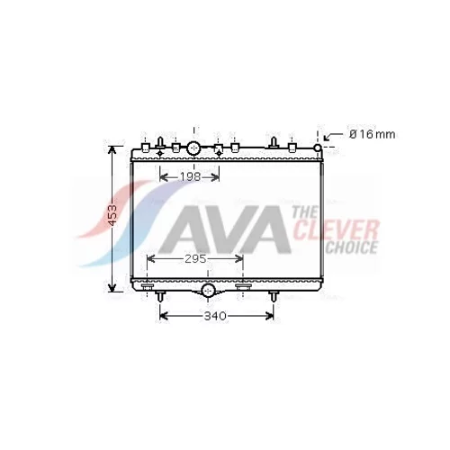 Chladič motora AVA QUALITY COOLING PEA2290