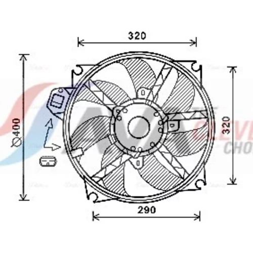 Ventilátor chladenia motora AVA QUALITY COOLING RT7563