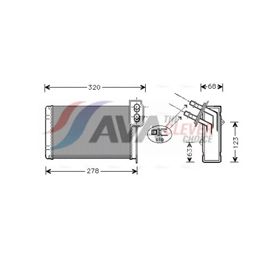 Výmenník tepla vnútorného kúrenia AVA QUALITY COOLING RTA6099