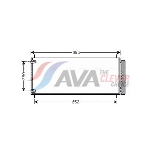 Kondenzátor klimatizácie AVA QUALITY COOLING TO5406D