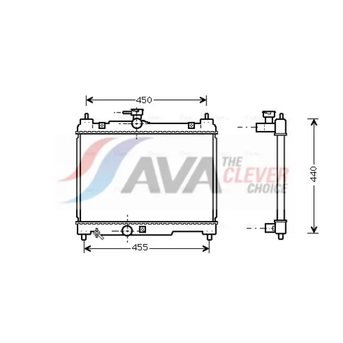 Chladič motora AVA QUALITY COOLING TOA2251