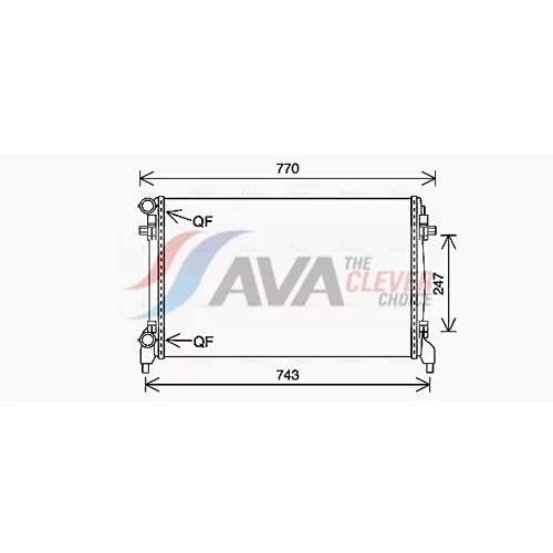Chladič motora AVA QUALITY COOLING VN2402