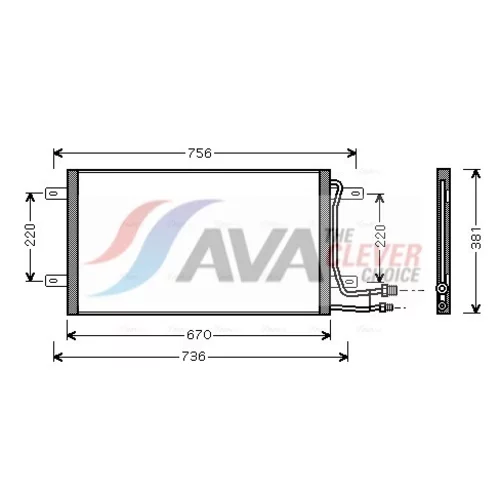 Kondenzátor klimatizácie AVA QUALITY COOLING VN5187