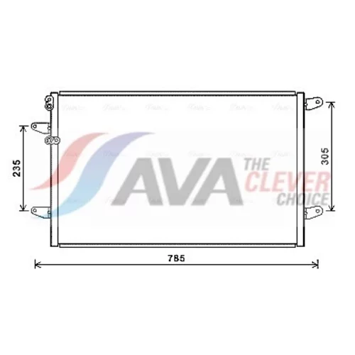 Kondenzátor klimatizácie AVA QUALITY COOLING VN5379