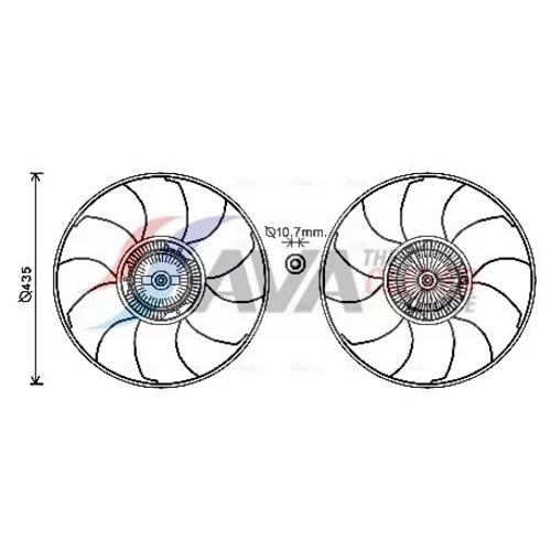 Ventilátor chladenia motora AVA QUALITY COOLING VNF332