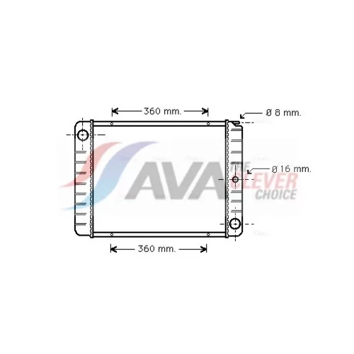 Chladič motora AVA QUALITY COOLING VO2038
