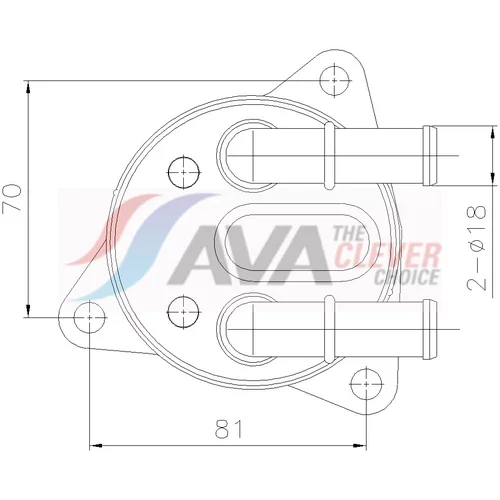 Chladič oleja automatickej prevodovky AVA QUALITY COOLING VO3311