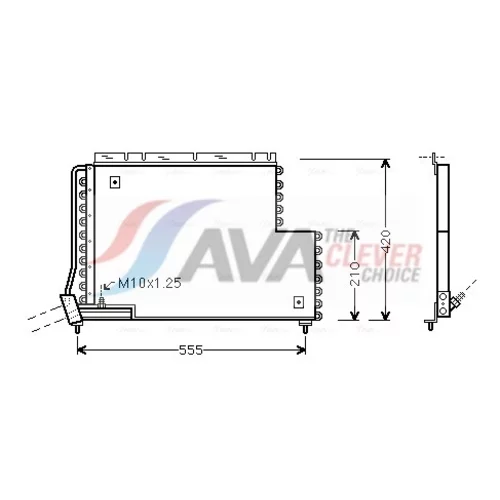 Kondenzátor klimatizácie AVA QUALITY COOLING VO5131