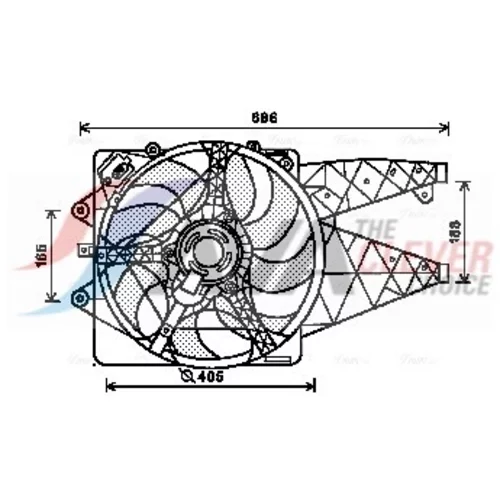 Ventilátor chladenia motora AVA QUALITY COOLING AL7514