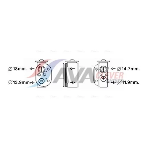 Expanzný ventil klimatizácie AVA QUALITY COOLING BW1497