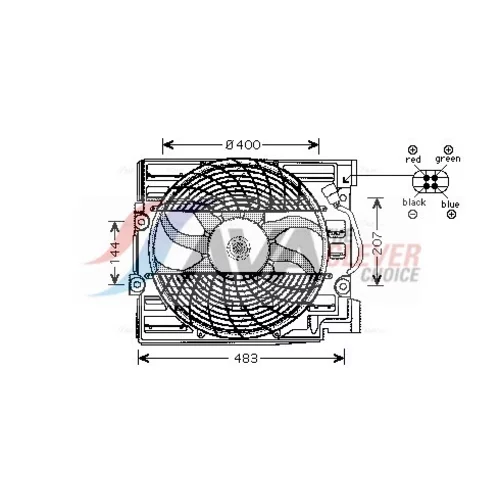 Ventilátor chladenia motora AVA QUALITY COOLING BW7509