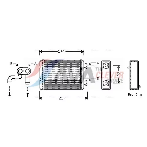 Výmenník tepla vnútorného kúrenia AVA QUALITY COOLING BWA6257
