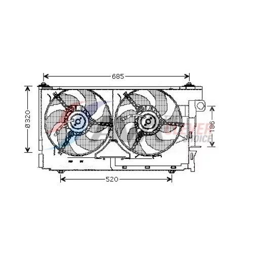 Ventilátor chladenia motora AVA QUALITY COOLING CN7518