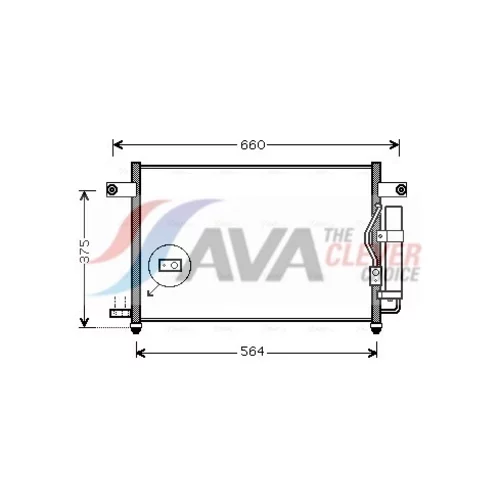 Kondenzátor klimatizácie AVA QUALITY COOLING DW5049D