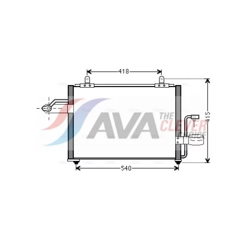 Kondenzátor klimatizácie AVA QUALITY COOLING DW5084
