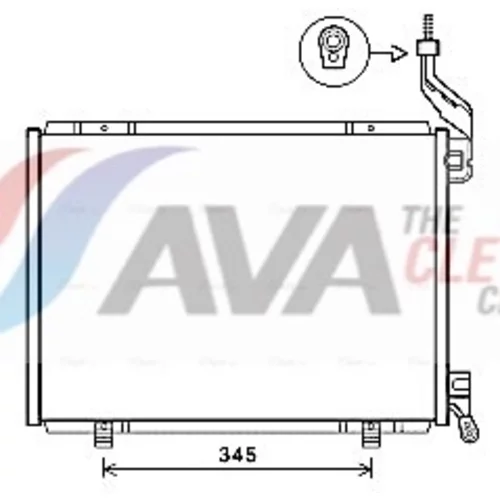 Kondenzátor klimatizácie AVA QUALITY COOLING FD5593