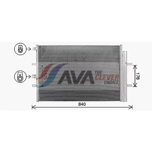 Kondenzátor klimatizácie AVA QUALITY COOLING FD5675D
