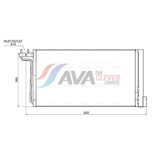 Kondenzátor klimatizácie AVA QUALITY COOLING FD5705D