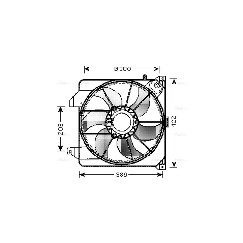 Ventilátor chladenia motora FD7538 (AVA QUALITY COOLING)