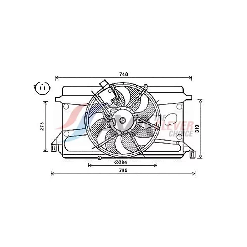 Ventilátor chladenia motora AVA QUALITY COOLING FD7573