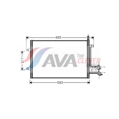 Kondenzátor klimatizácie AVA QUALITY COOLING FDA5395