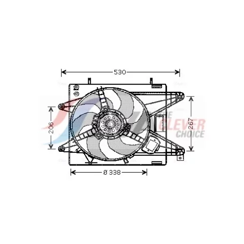 Ventilátor chladenia motora AVA QUALITY COOLING FT7510