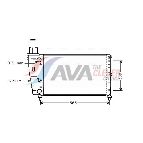 Chladič motora AVA QUALITY COOLING FTA2139
