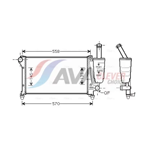 Chladič motora AVA QUALITY COOLING FTA2368
