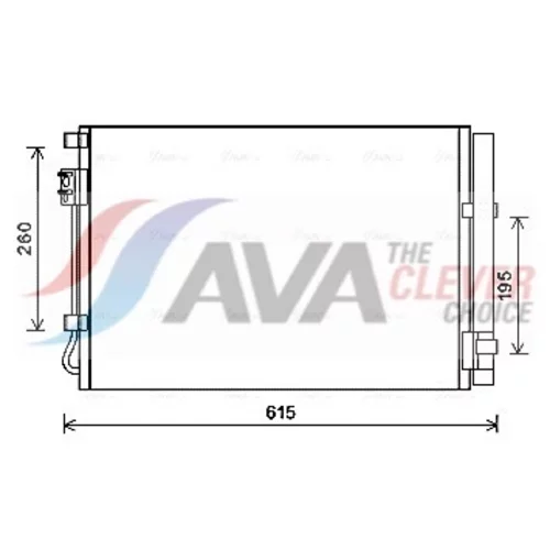 Kondenzátor klimatizácie HY5269D (AVA QUALITY COOLING)