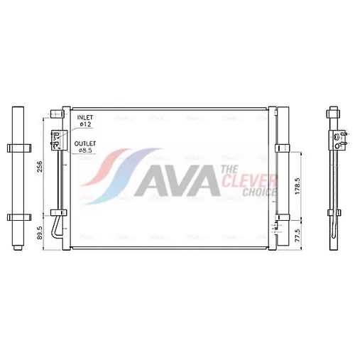 Kondenzátor klimatizácie AVA QUALITY COOLING HY5602D