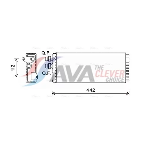 Výmenník tepla vnútorného kúrenia AVA QUALITY COOLING IVA6114