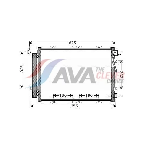 Kondenzátor klimatizácie AVA QUALITY COOLING KA5091D