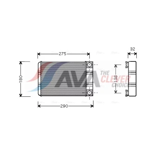 Výmenník tepla vnútorného kúrenia AVA QUALITY COOLING MSA6312