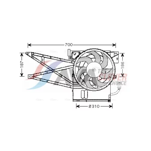 Ventilátor chladenia motora AVA QUALITY COOLING OL7515