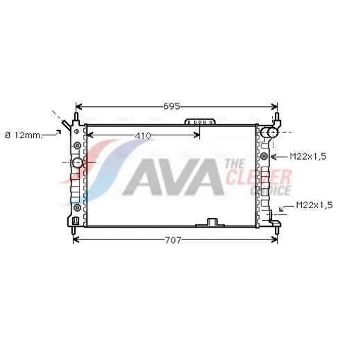 Chladič motora AVA QUALITY COOLING OLA2169