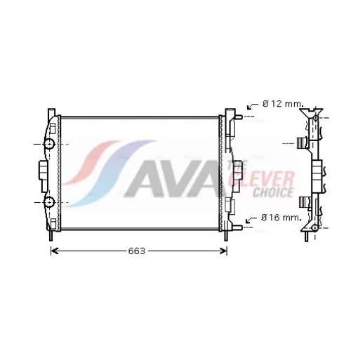 Chladič motora AVA QUALITY COOLING RT2307