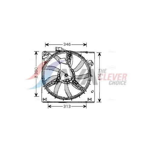 Ventilátor chladenia motora AVA QUALITY COOLING RT7526