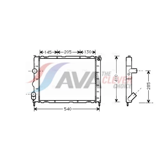 Chladič motora AVA QUALITY COOLING RTA2267