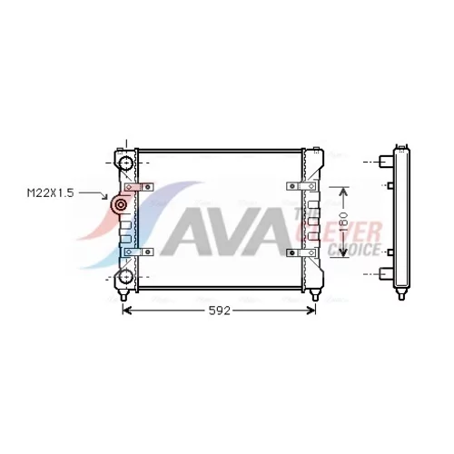 Chladič motora AVA QUALITY COOLING ST2023