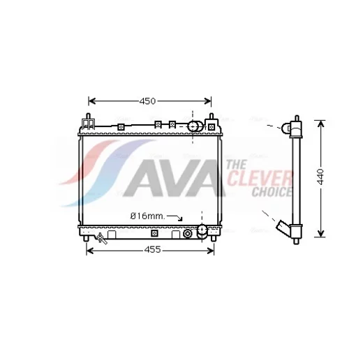 Chladič motora AVA QUALITY COOLING TO2258