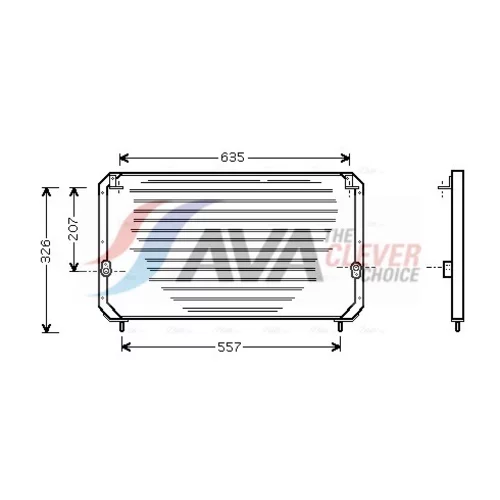Kondenzátor klimatizácie AVA QUALITY COOLING TO5202
