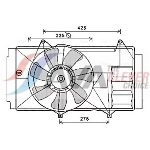 Ventilátor chladenia motora AVA QUALITY COOLING TO7580