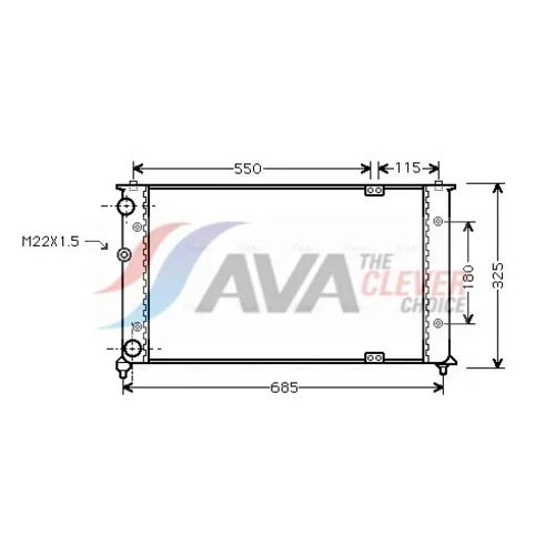 Chladič motora AVA QUALITY COOLING VNA2192