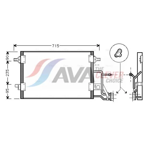 Kondenzátor klimatizácie AVA QUALITY COOLING AI5173