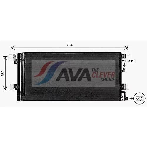 Kondenzátor klimatizácie AVA QUALITY COOLING AI5447D